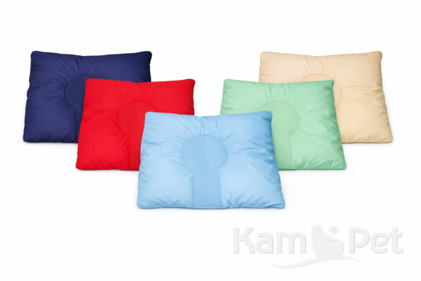 Antidekubitní podložka / sedák KamPet® – BAVLNA - Vzorník Bavlna: Růžová látka s motivem pejska