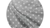 Šedá látka s puntíky