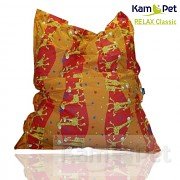 Relaxační  vak KamPet® Relax Classic - Vzorník Bavlna: Bílá látka s červeným puntíkem, VELIKOST RELAX: 180